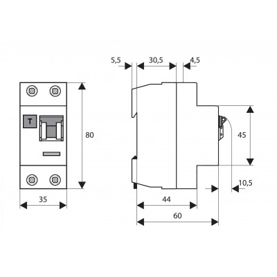 УЗО BC606203 6кА 63А 30мА 2P тип AC Schrack Technik BC606203