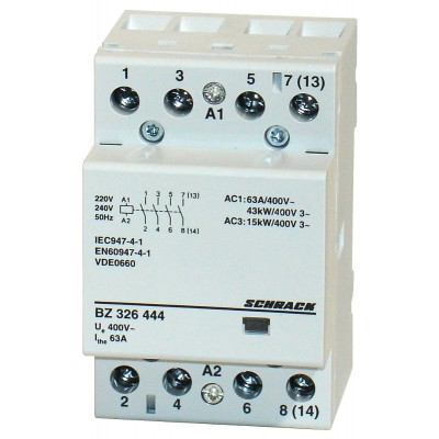 Модульный контактор BZ326444 230В AC 4НО 63А Schrack Technik