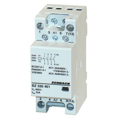 Модульний контактор BZ326461 230В AC 4НО 25А