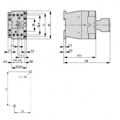 Контактор LTD13213 230В AC 15кВт 32А 3P розмір 1