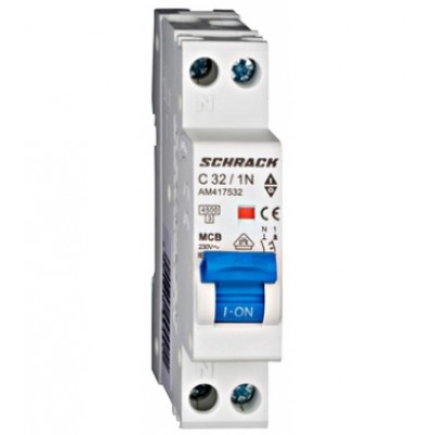 Автоматический выключатель 32А 1P+N 4,5кА х-ка С Schrack Technik AM417532