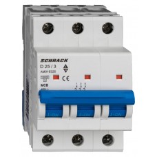 Автоматичний вимикач AM019325 10кА 25А 3P х-ка D