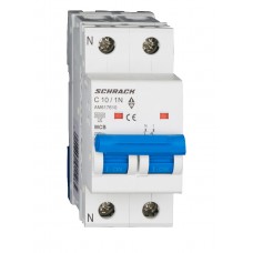 Автоматичний вимикач AM617610 6кА 10А 1P+N х-ка C