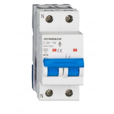 Автоматичний вимикач AM617620 6кА 20А 1P+N х-ка C