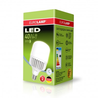 Світлодіодна лампа високопотужна 40W E27 6500K Eurolamp LED-HP-40276