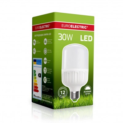 Светодиодная EUROELECTRIC LED Лампа высокомощная 30W E27 4000K