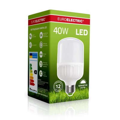Светодиодная EUROELECTRIC LED Лампа высокомощная 40W E27 6500K