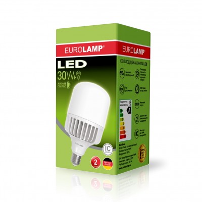 Светодиодная лампа высокомощная 30W E27 4000K Eurolamp LED-HP-30274